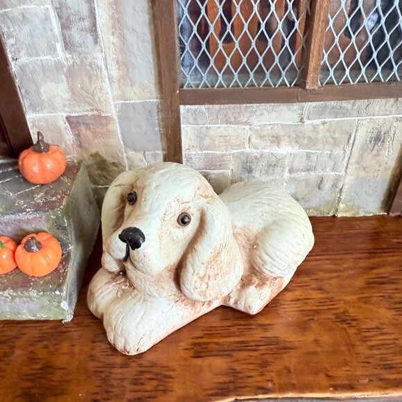 Vintage Porcelain Dog with Glass eyes - Picture 10 of 13